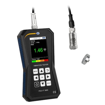 Pce Instruments Handheld Vibration Meter, Up to 399.9 m/ sec sq PCE-VT 3800